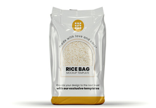 Plastic Rice Bag Mockup