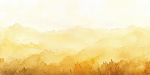 Watercolor Mountain Landscape