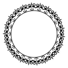 Round ornament design, elagant element for design in Eastern style.