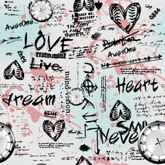 seamless pattern with hand drawn arrows