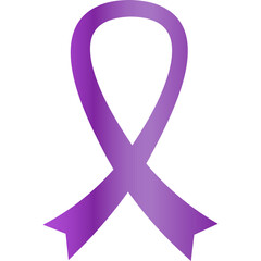 Gradient Purple Awareness Ribbon