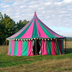 Green and Fuchsia Circus Tent