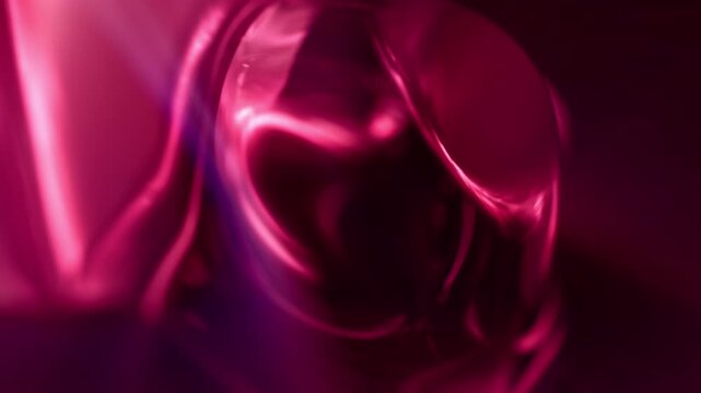 Purple pink shiny wallpaper 3D animation loop background with fluid rose oil bubbles and shiny light leaks. Posh luxury wallpaper showcase backplate as cosmetic and sensual Valentine's Day backdrop.