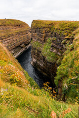 Beautiful scenery at Duncansby stacks in Scotland