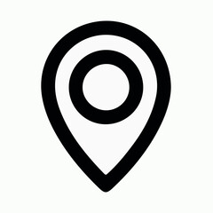 Fototapeta premium pin location black icon