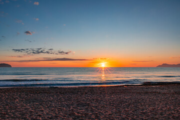 sunset on the beach