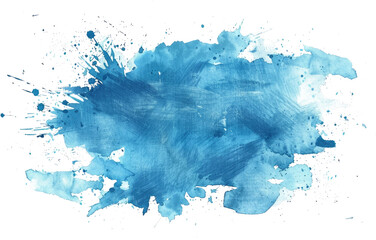 Abstract watercolor brush splash, dark blue ocean color, grunge texture, pastel watercolor painting element