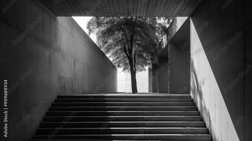 Poster minimalist lines carve pathways through negative space, inviting contemplation and introspection.
