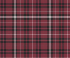 Plaid pattern, brown, black, white, seamless for textiles and design clothing, skirts, pants, aprons, tablecloths, blankets or decorative fabrics. Vector illustration.