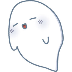 Floating Cartoon Ghost Character