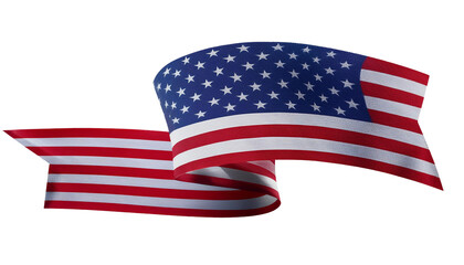 Fototapeta premium united states of america flag on transparent background