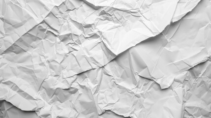 Obraz premium Wrinkled Paper Background. Texture of Old White Page with Grunge Roughness