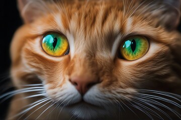 dark glow eyes orange cat black background animal pet domestic monster mystic face horror haunted skittish macro fear night evil closeup felino bizarre fright look midnight mysterious saint