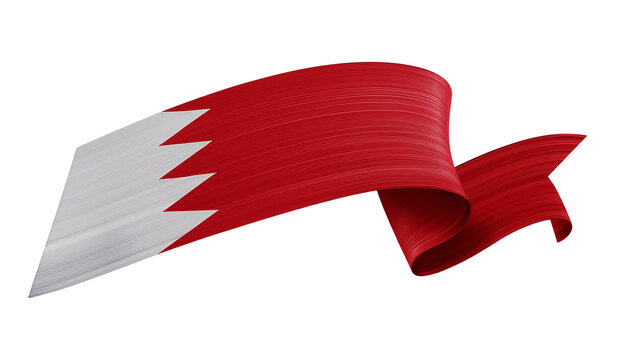 3d render of bahrain flag isolated on transparent background