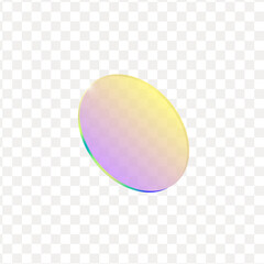 Translucent circle 3D icon vector illustration