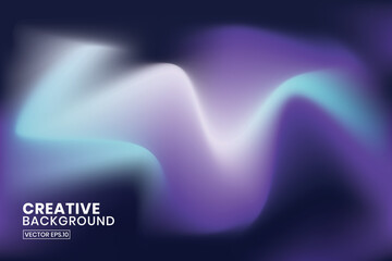 Abstract wave Gradient, blue, white and purple, background.Vector illustration