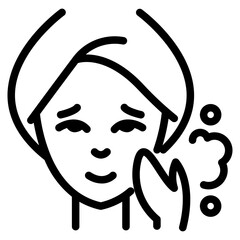 Washing face icon