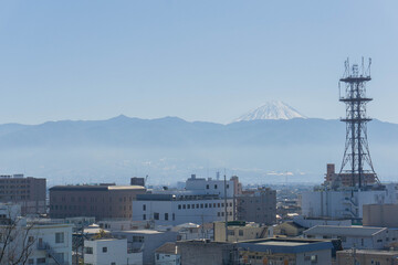 富士山と街並み