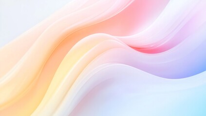 Fototapeta premium White background, pastel rainbow blurred round shape in the center, pastell colors,