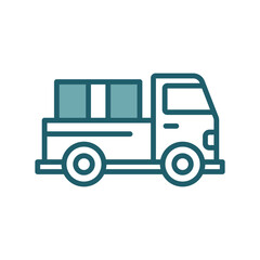 pickup truck icon vector design template simple and clean