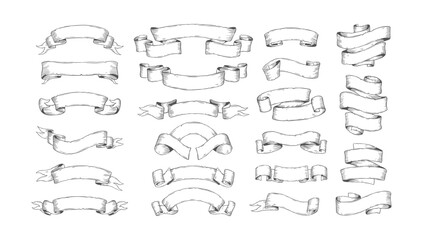 Hand Drawn Vintage Banner Illustration