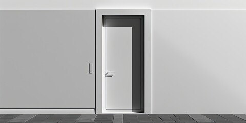 Contemporary Door in Clean Line Art Style