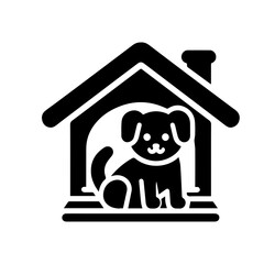 Pets glyph solid icon clip art flat design