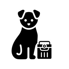 Pets glyph solid icon clip art flat design