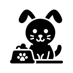 Pets glyph solid icon clip art flat design
