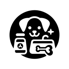 Pets glyph solid icon clip art flat design