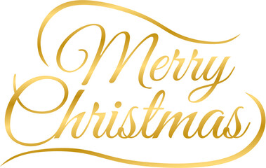 golden text merry christmas