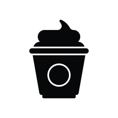 Yogurt vector icon