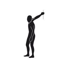 Stretching Exercise Icon to stretch shoulders