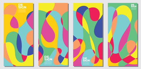 Abstract colorful psychedelic pop art background for summer