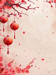 Obraz premium background festival qixi, realistic,hd,copy space with generative ai