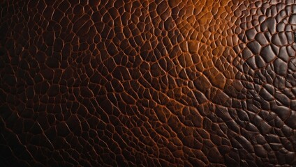 Genuine leather texture background Dark brown, orange textures for decoration blank.