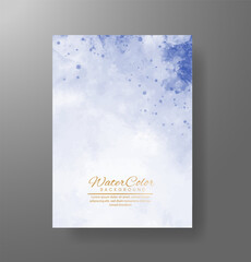 Watercolor Minimal Card. Classic Vector Design Cards. Wedding Abstract Background Invitation Art Template. Set of Creative Illustrations for Brochure, Cover Design. Minimalistic Watercolor Artwork.