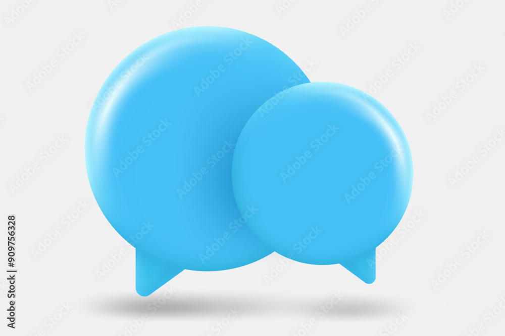Aufkleber speech bubbles with copy space. 3d vector illustration