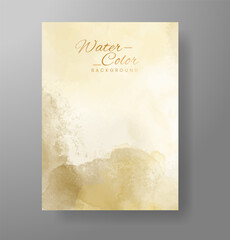 Watercolor Minimal Card. Classic Vector Design Cards. Wedding Abstract Background Invitation Art Template. Set of Creative Illustrations for Brochure, Cover Design. Minimalistic Watercolor Artwork.