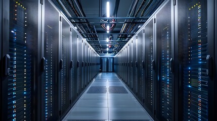 Modern Data Center with Advanced Cooling and Server Systems for Cutting Edge Technology Solutions