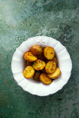 Roasted potato with sea salt and rosemary