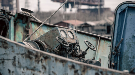 destroyed ships in the port during the war in Ukraine