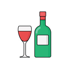 Wine Bottle vector icon