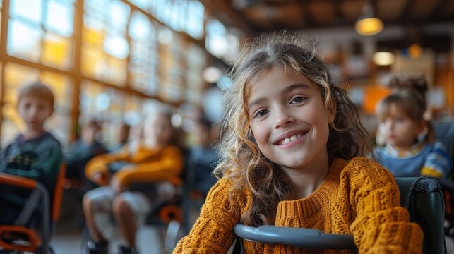 An inclusive classroom environment where students with diverse abilities learn together