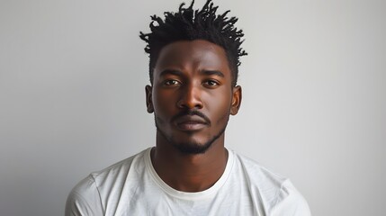 Fototapeta premium Portrait of a Young African Man with Dreadlocks