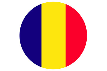 Fototapeta premium Romania flag button