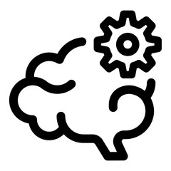 Brainstorm icon vector, line style illustration.