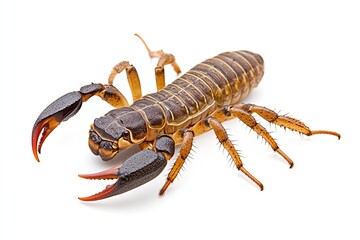 Scorpion on isolated white background