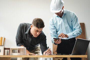 Civil engineer caucasian teams discussing issues at the construction site, industry professional team.