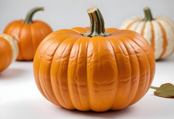 Obraz premium Pumpkin isolated on white background, full depth of field, ai